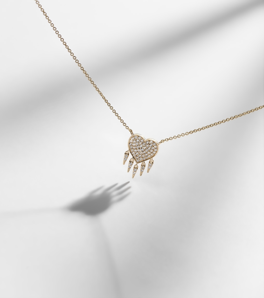 14kt gold necklace with diamonds | Sydney Evan