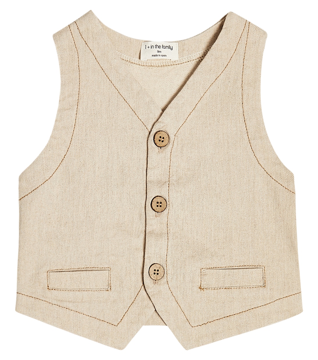 Baby Dario linen and cotton-blend vest | 1 + in the Family