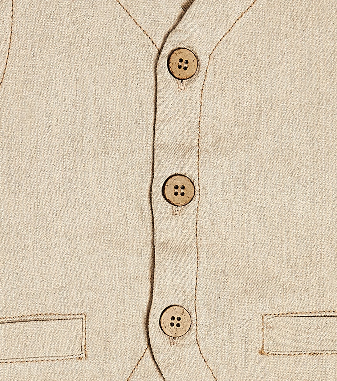 Baby Dario linen and cotton-blend vest | 1 + in the Family