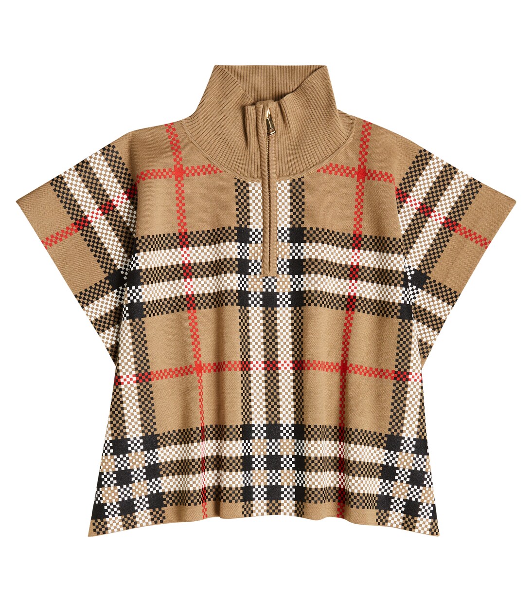 Ginny checked wool-blend poncho | Burberry Kids
