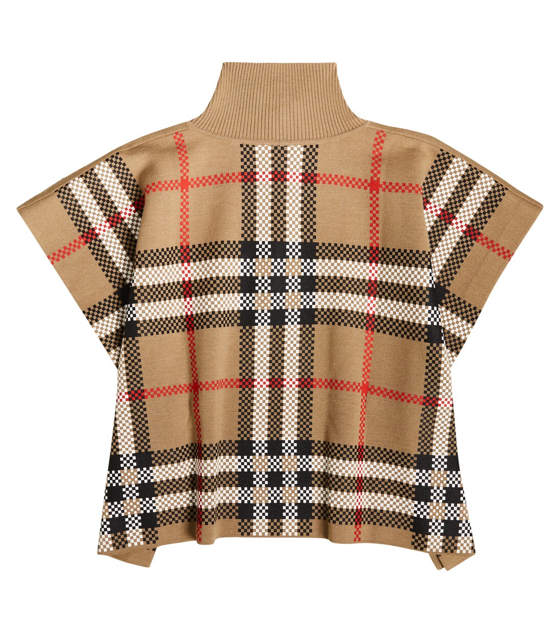 Ginny checked wool-blend poncho | Burberry Kids