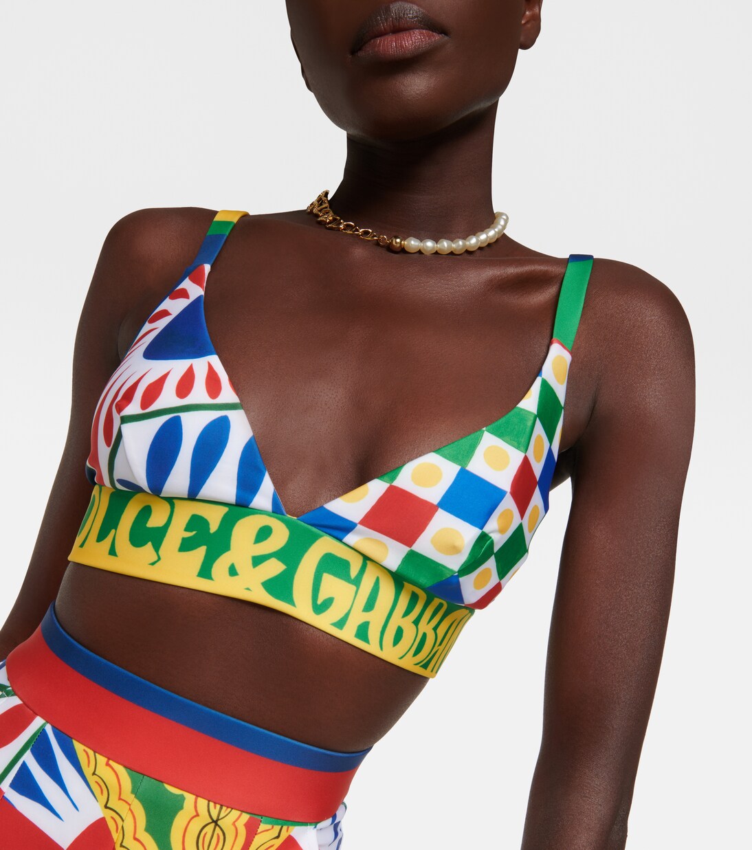 Bedrucktes Bralette aus Jersey | Dolce&Gabbana