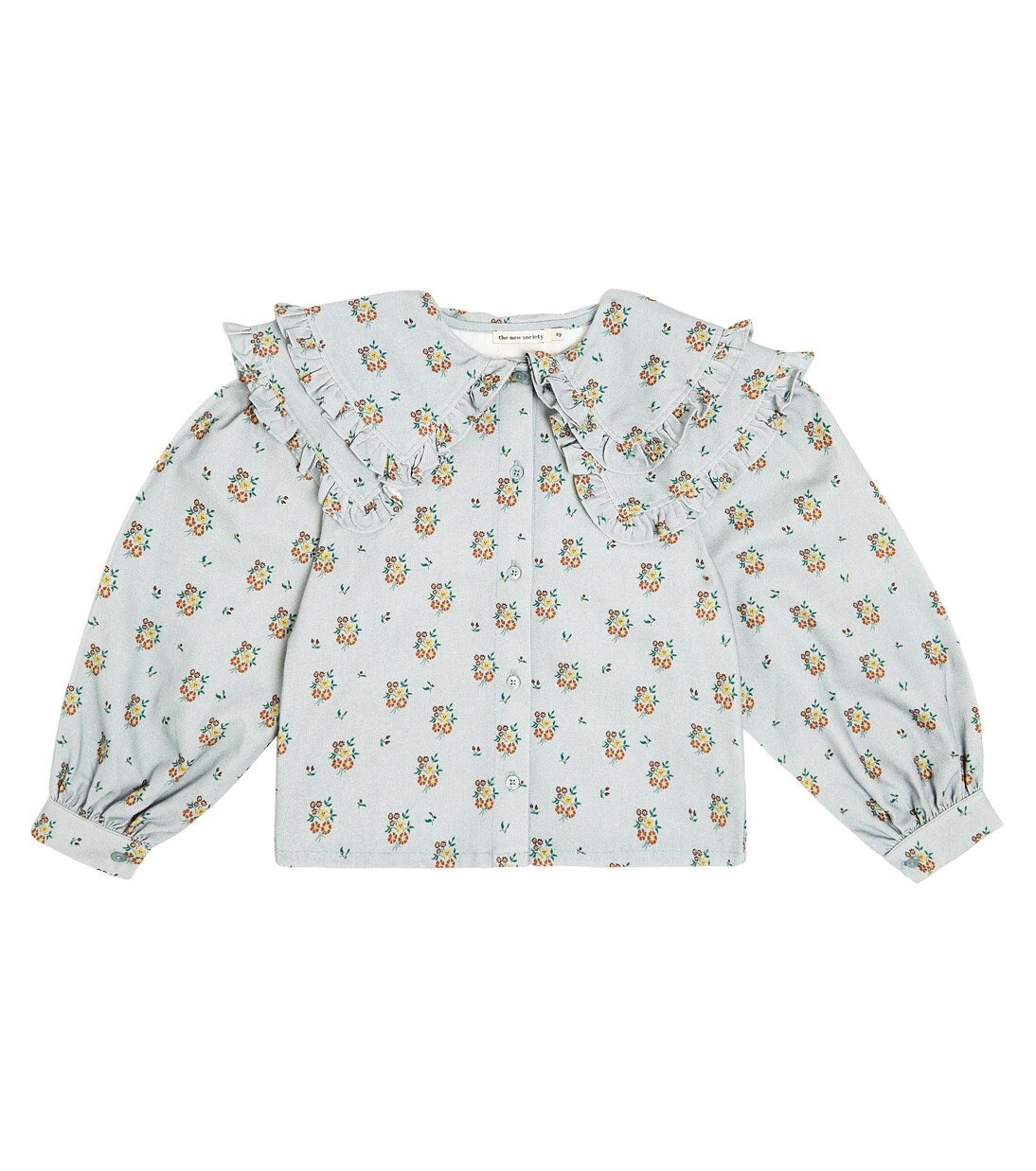 Jimena ruffled floral cotton top | The New Society