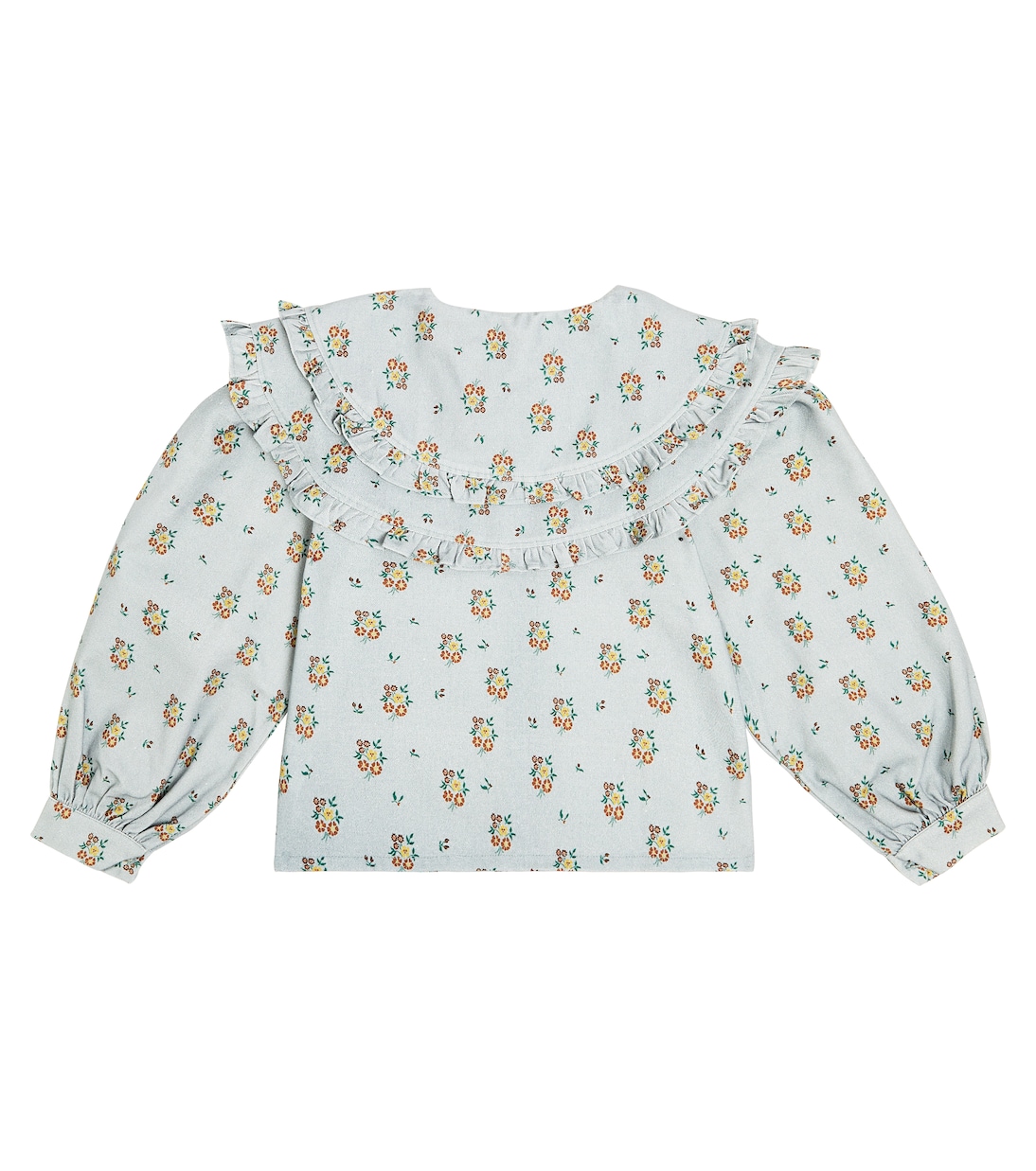 Jimena ruffled floral cotton top | The New Society