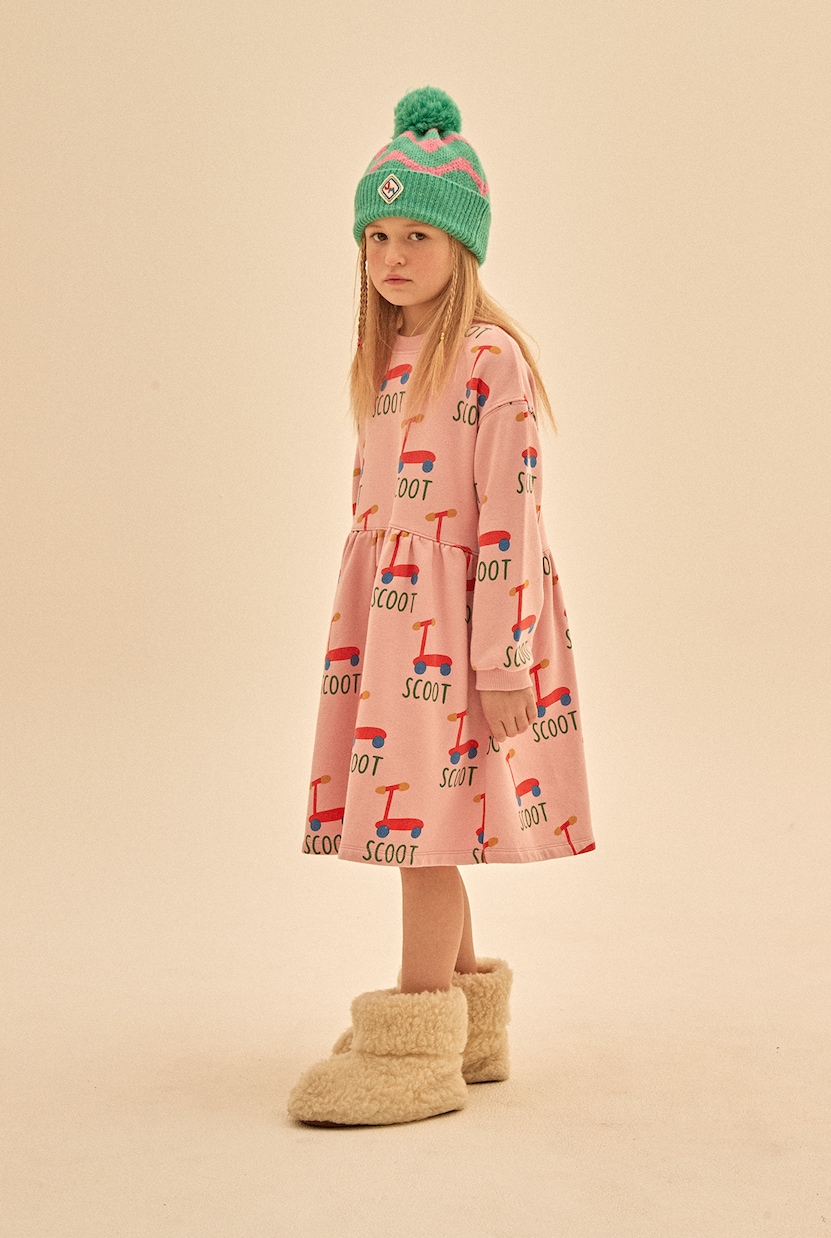 Printed cotton jersey dress | Jellymallow