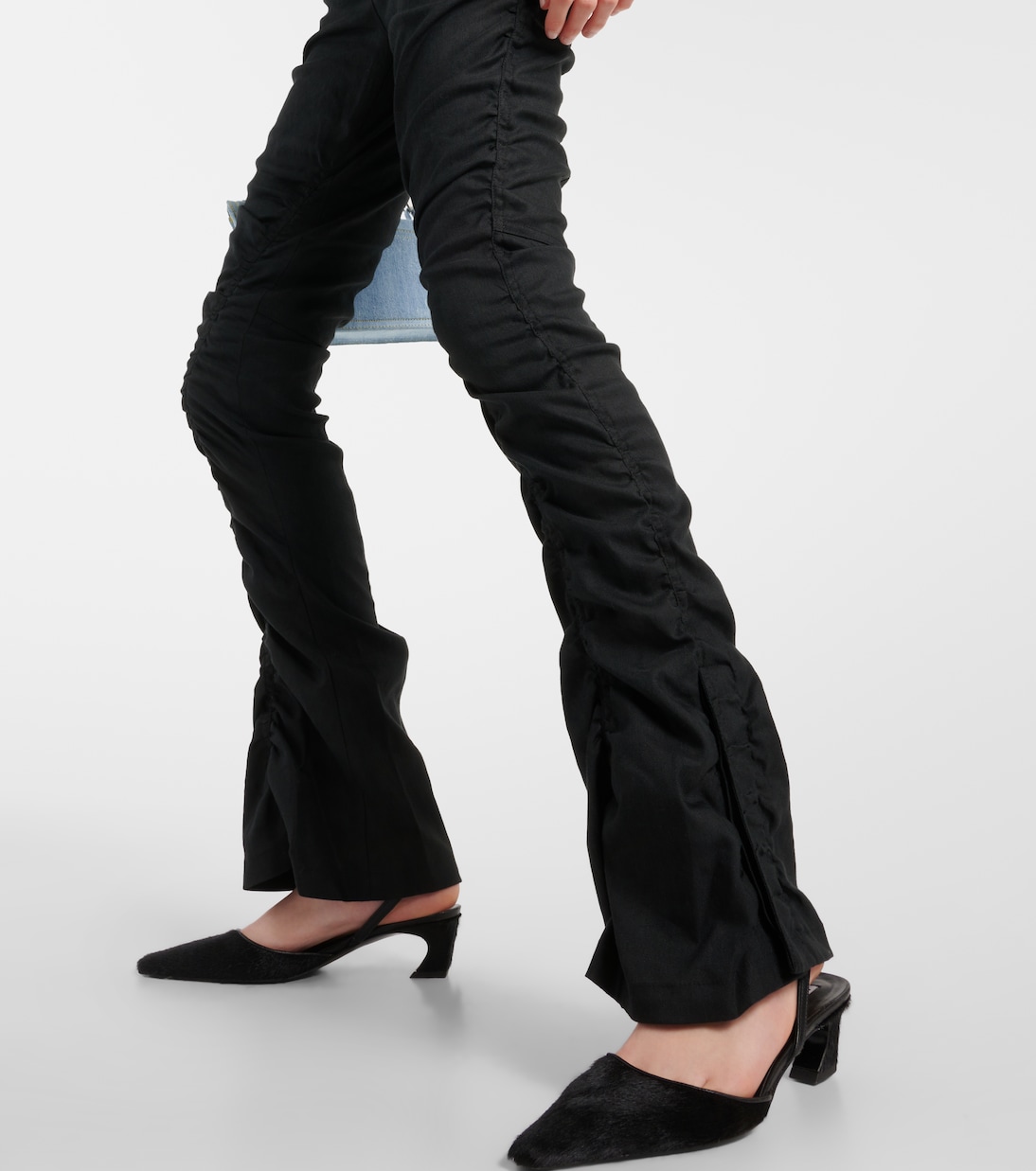 Mid-Rise-Schlaghose aus einem Leinengemisch | Acne Studios