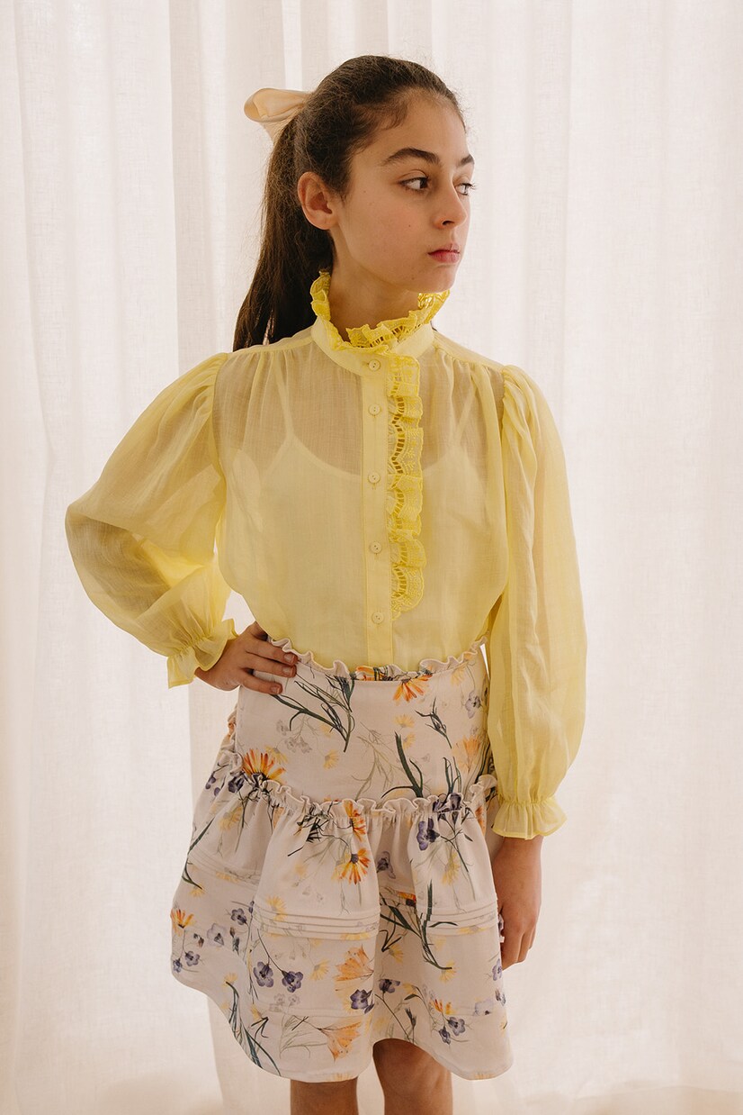 Embroidered linen shirt | Petite Amalie  