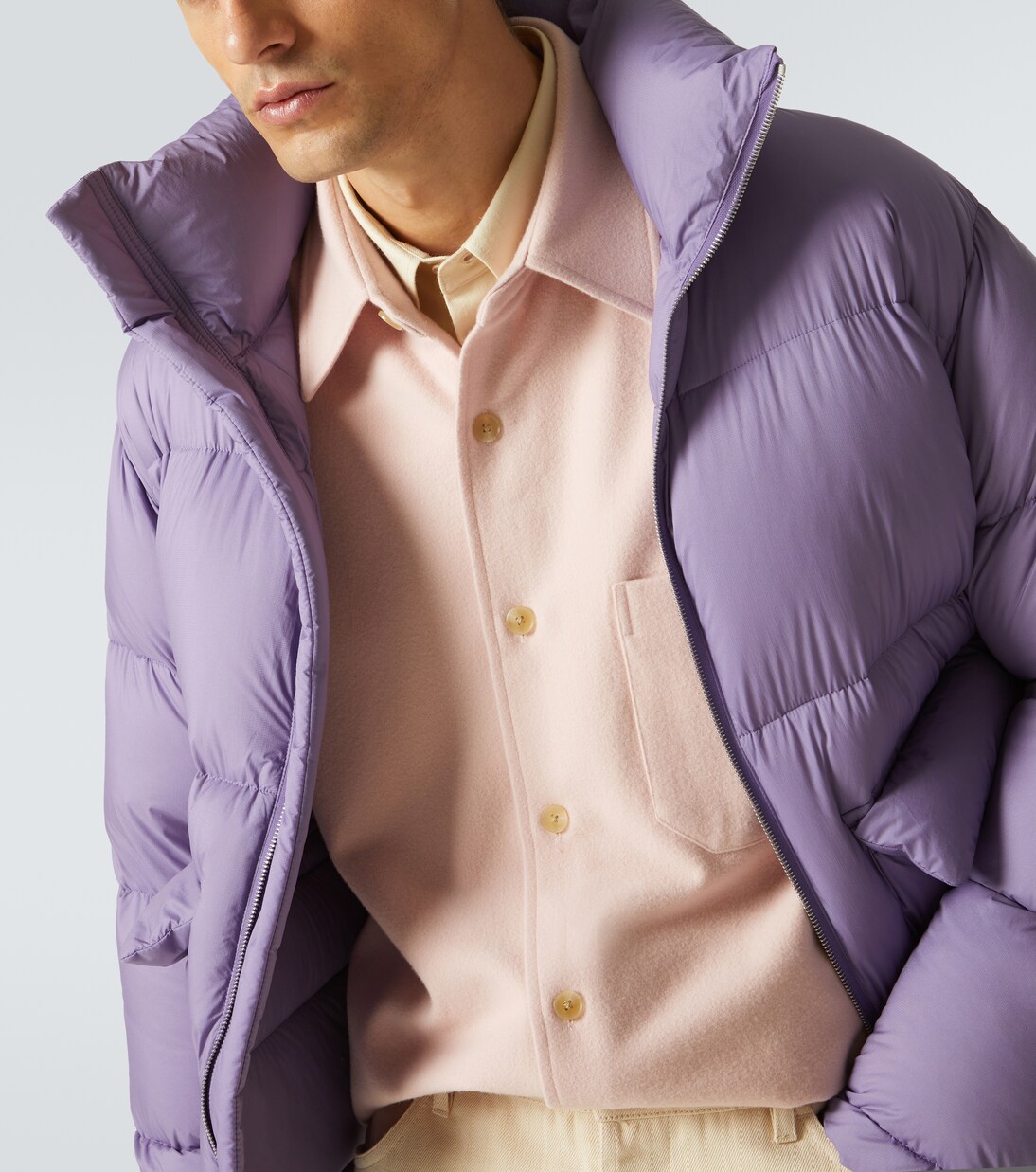 Wool flannel overshirt | Auralee