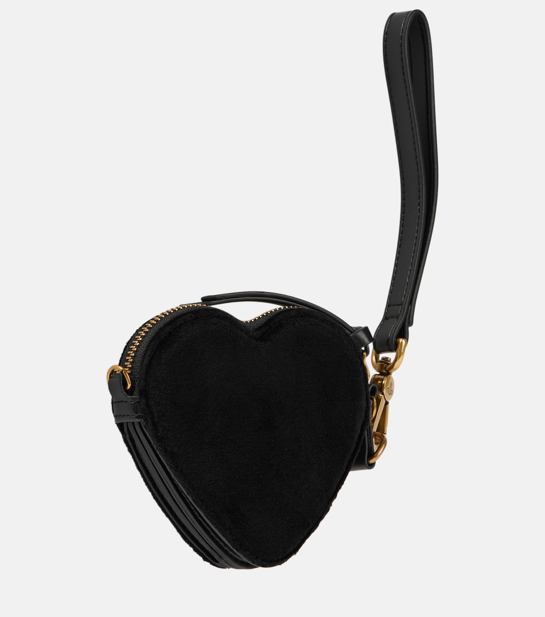 Heart velvet coin purse with strap | Vivienne Westwood