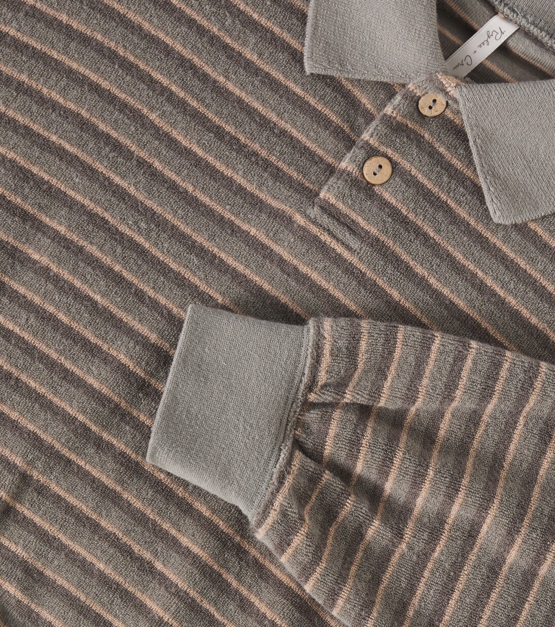 Striped cotton-blend polo sweater | Rylee + Cru