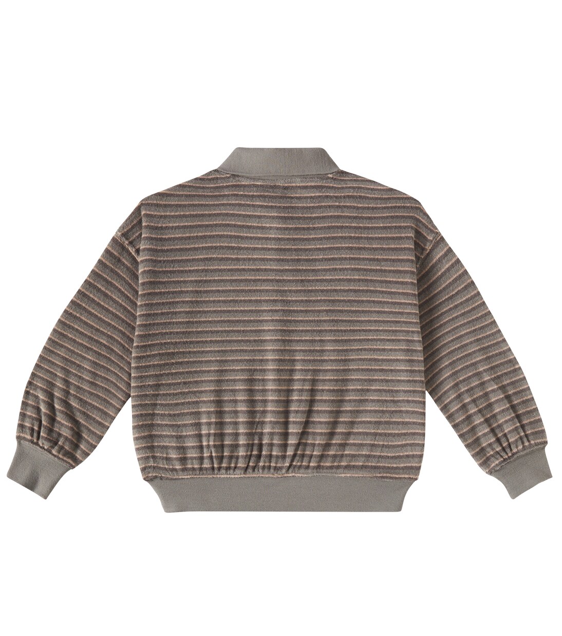 Striped cotton-blend polo sweater | Rylee + Cru