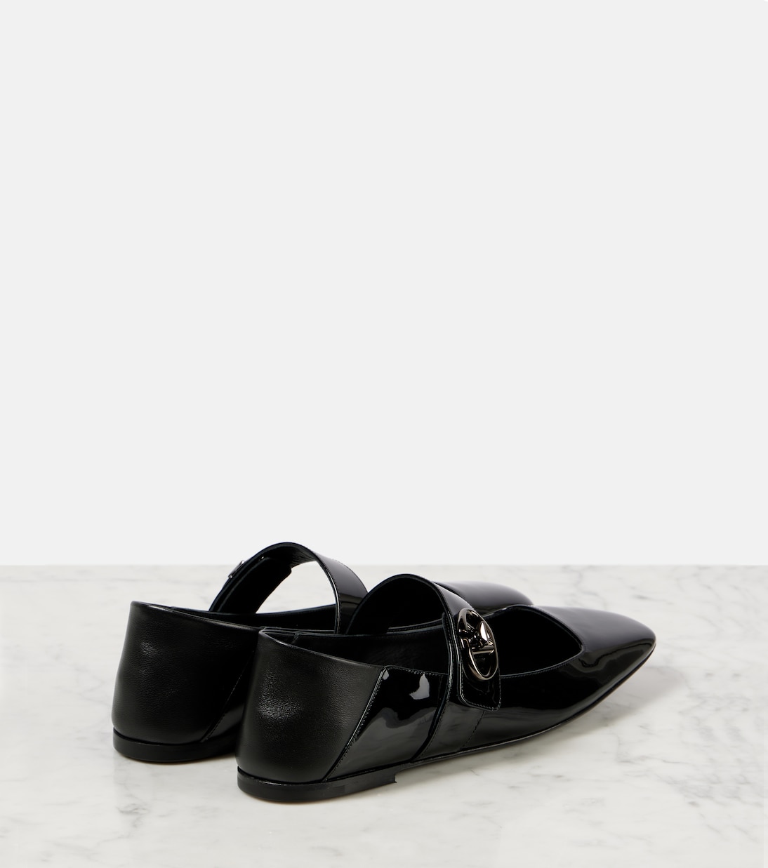 Mary-Jane-Ballerinas VLogo Locker aus Lackleder | Valentino Garavani