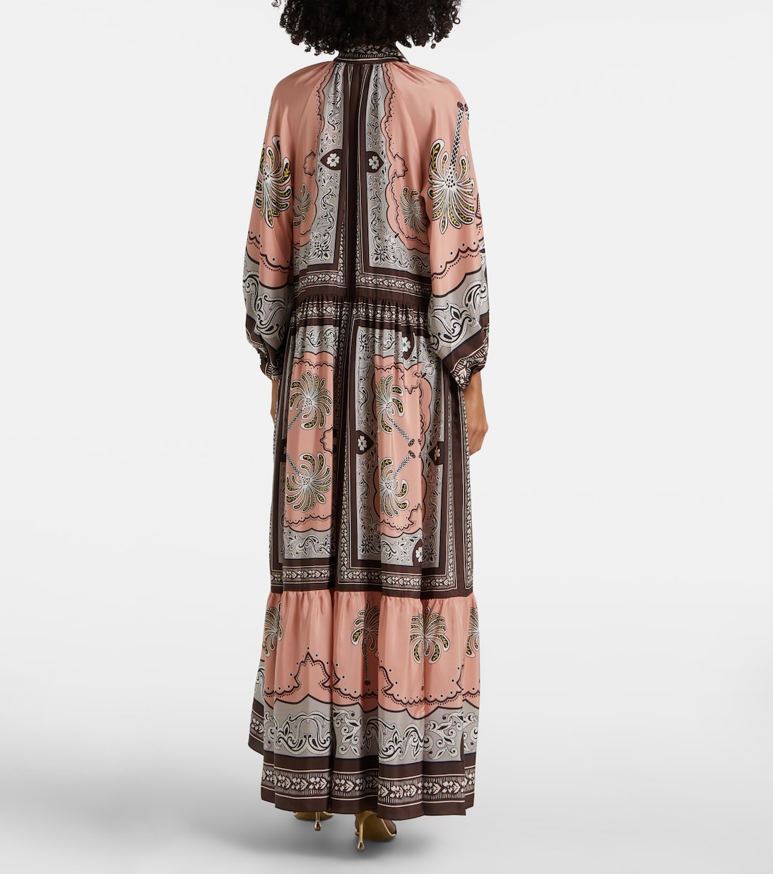 Bedrucktes Maxikleid Athena aus Seide | La DoubleJ