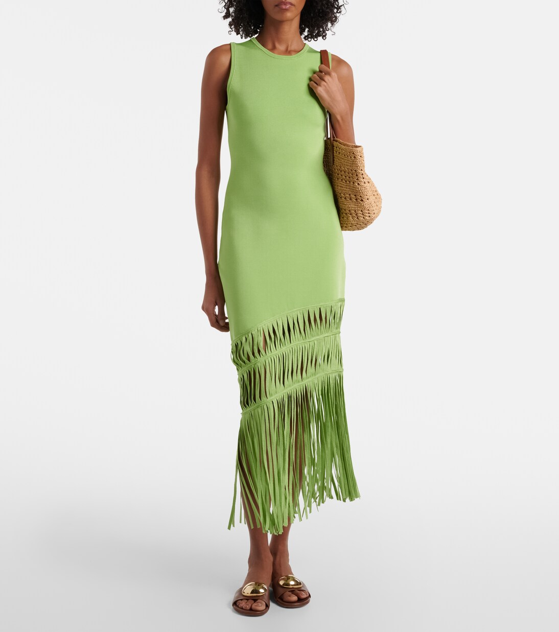 Robe longue Brookes à franges | Simkhai