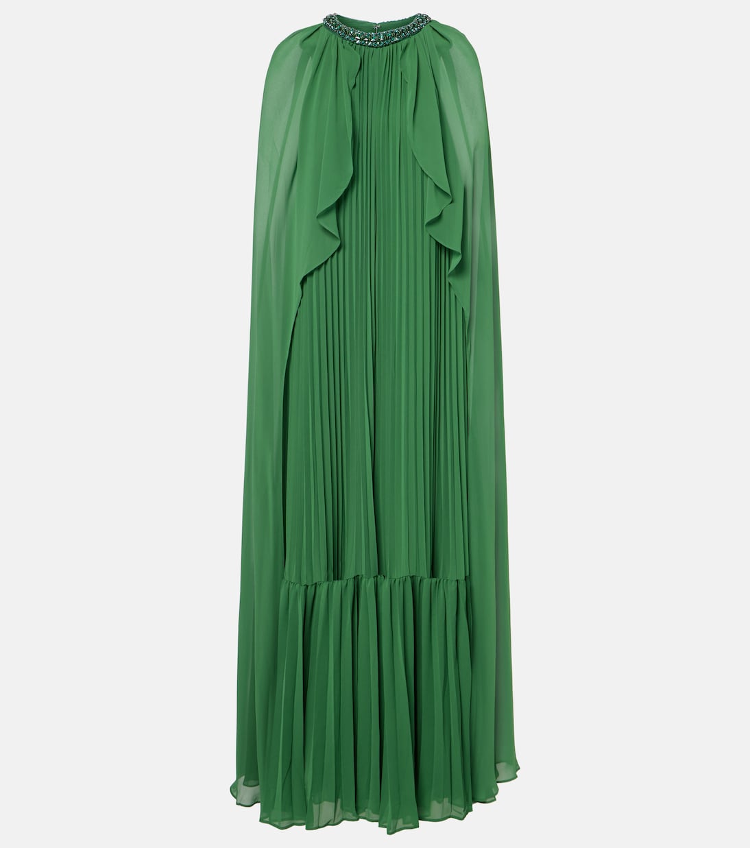 Caped chiffon gown | Self-Portrait