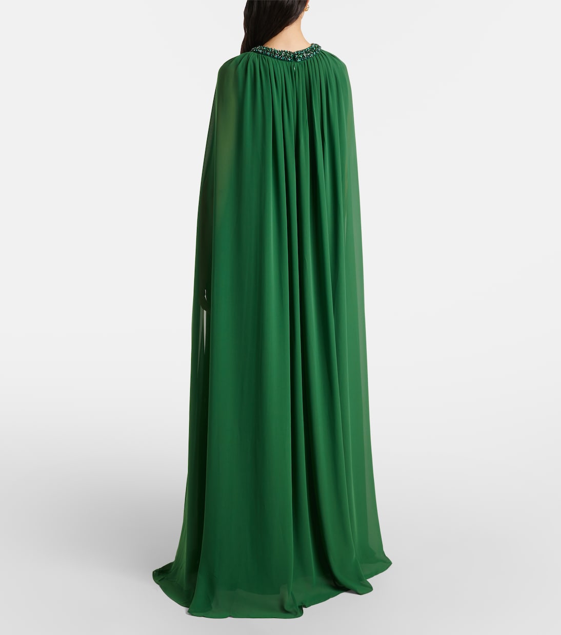 Caped chiffon gown | Self-Portrait
