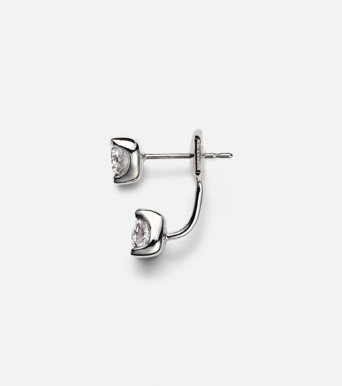 Boucle d'oreille unique en or blanc 18 ct et diamants | Anita Ko