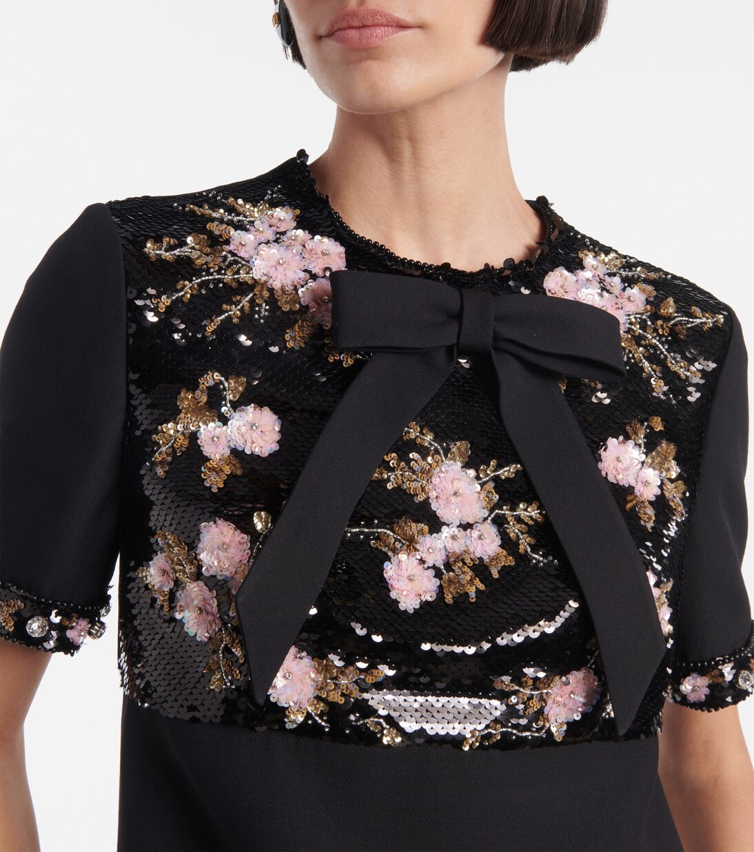 Crepe Couture embellished minidress | Valentino