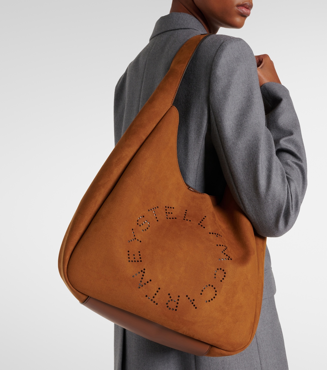 Sac Logo Large en daim synthétique | Stella McCartney