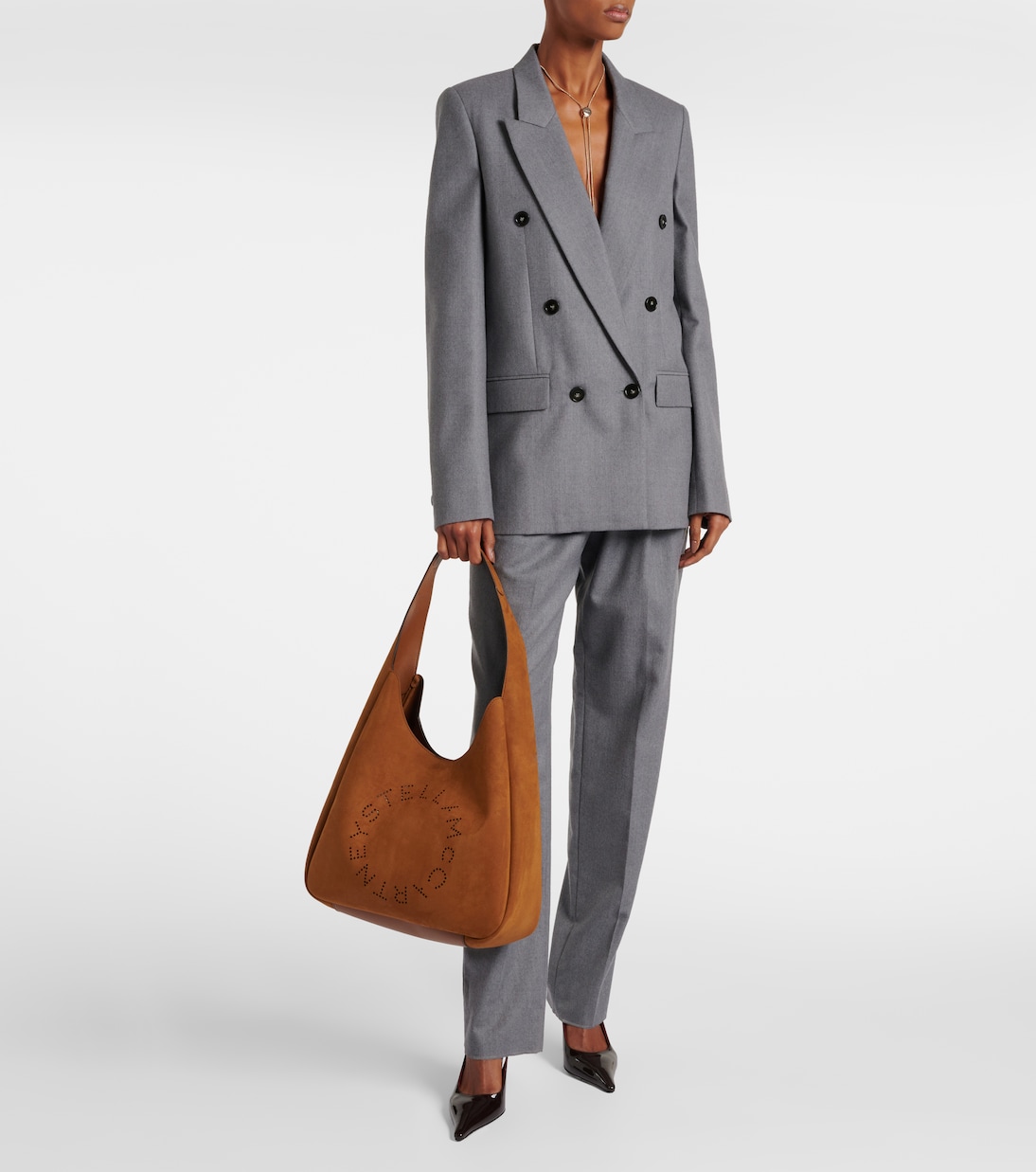 Sac Logo Large en daim synthétique | Stella McCartney