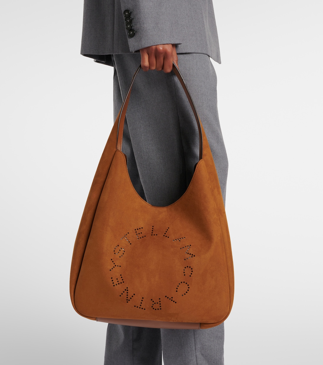 Sac Logo Large en daim synthétique | Stella McCartney