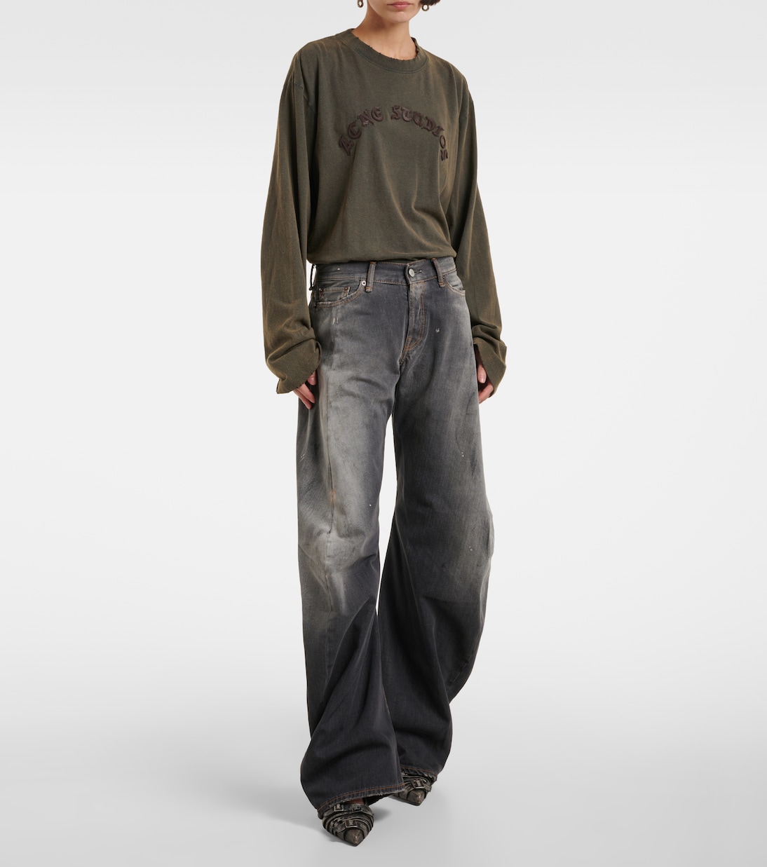 2006F distressed low-rise wide-leg jeans | Acne Studios