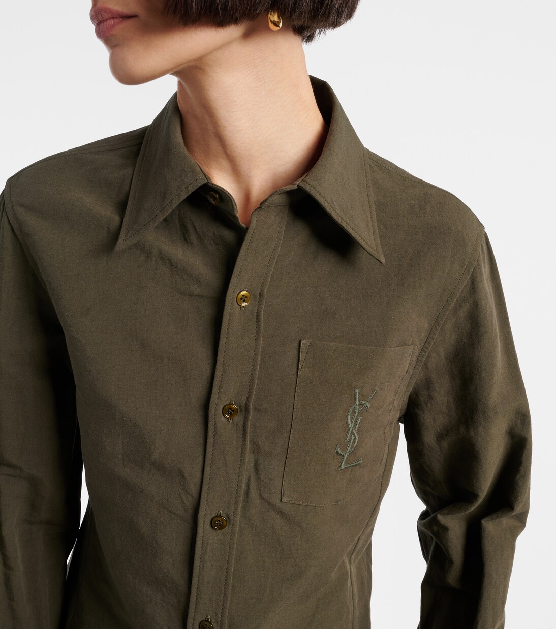 Hemd Cassandre aus Baumwolle und Leinen | Saint Laurent