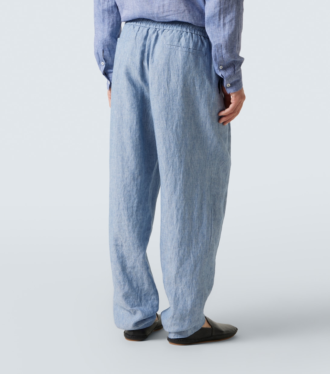 Pantaloni a gamba larga in lino | Giorgio Armani