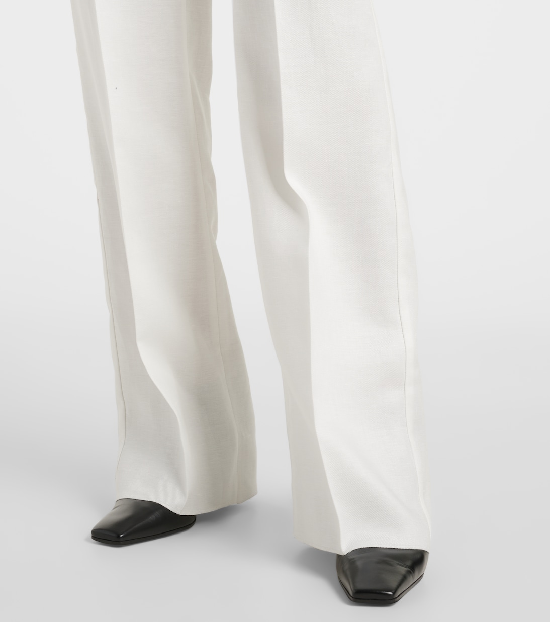 Weite High-Rise-Hose Aversa aus Leinen | Max Mara