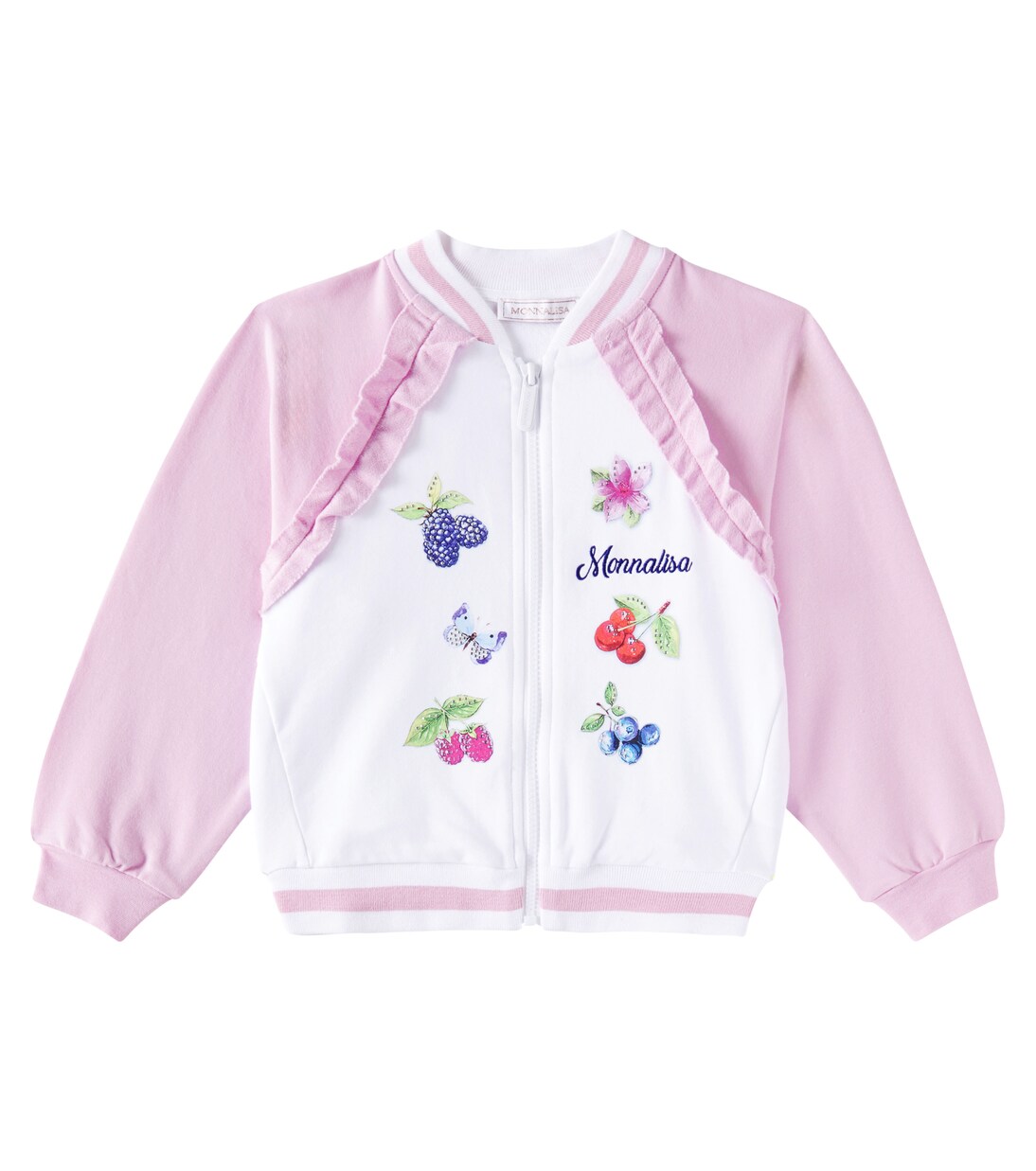 Embellished cotton-blend varsity jacket | Monnalisa