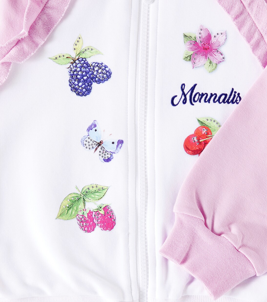 Embellished cotton-blend varsity jacket | Monnalisa