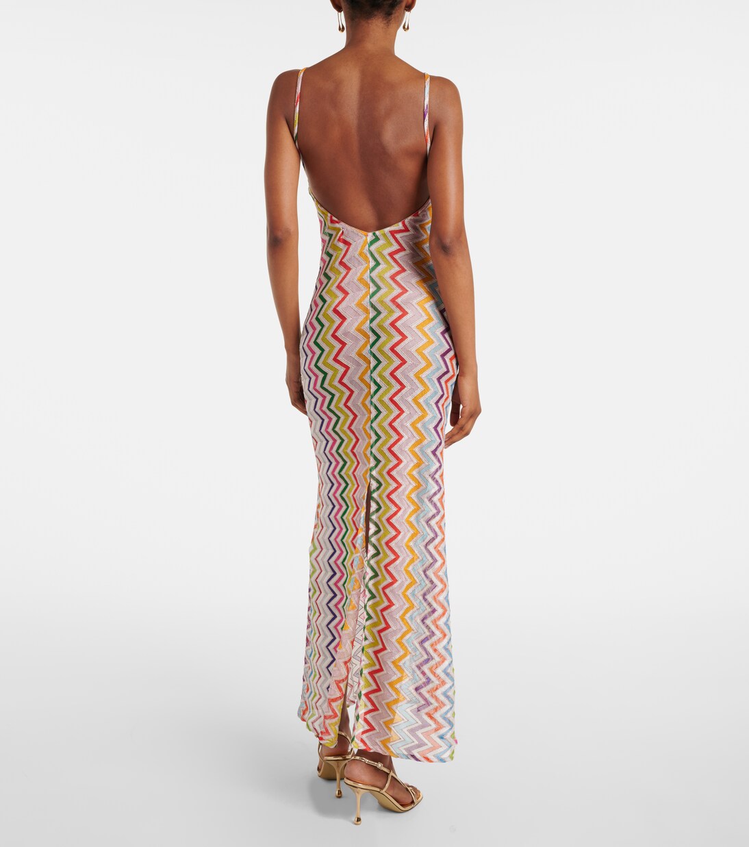 Abito lungo a zig-zag con schiena scoperta | Missoni