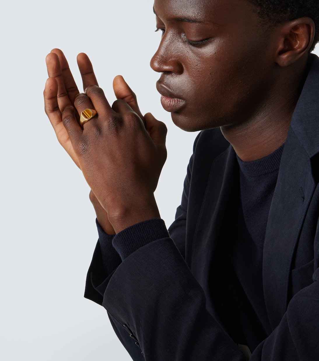 Streamline® 18kt gold ring with tiger's eye | David Yurman