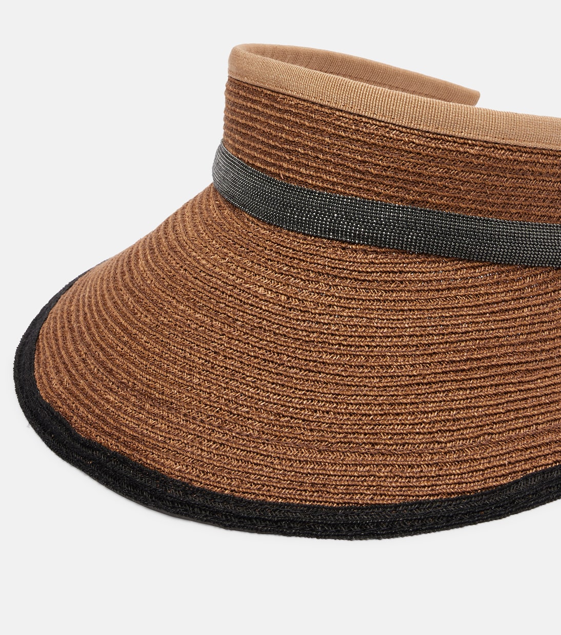 Monili hemp and cotton-blend visor | Brunello Cucinelli