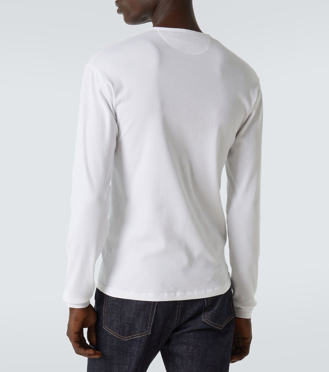 Cotton-blend Henley shirt | Tom Ford
