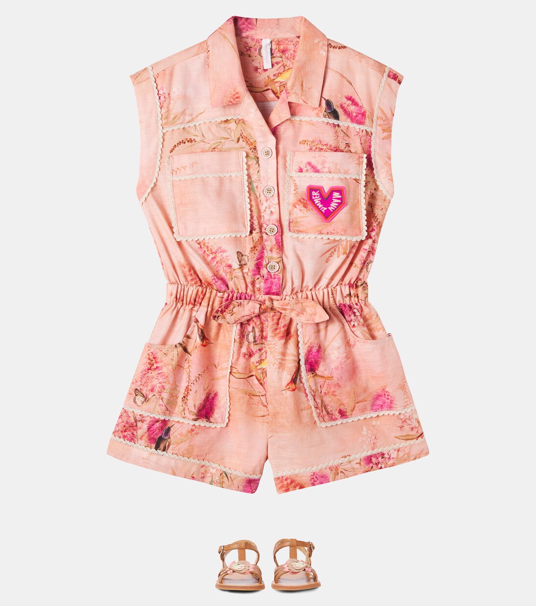 Cascadian floral cotton playsuit | Zimmermann Kids