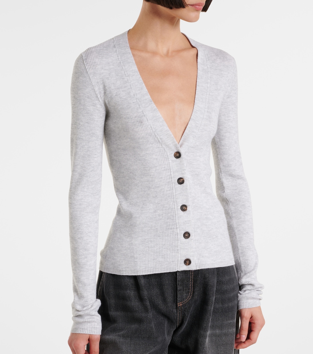 Ribbed-knit cardigan | Brunello Cucinelli