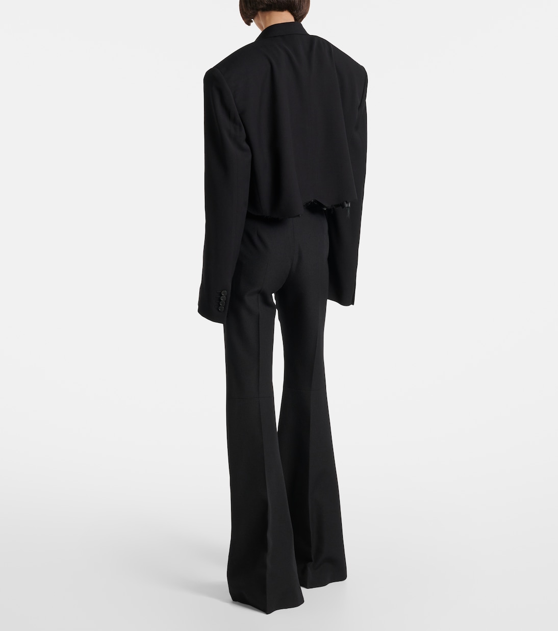 Cropped distressed blazer | Balenciaga