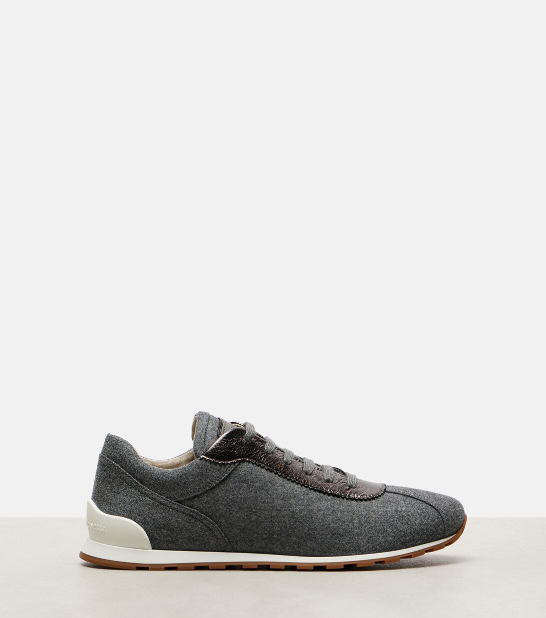 Sneakers aus Filz und Leder | Brunello Cucinelli