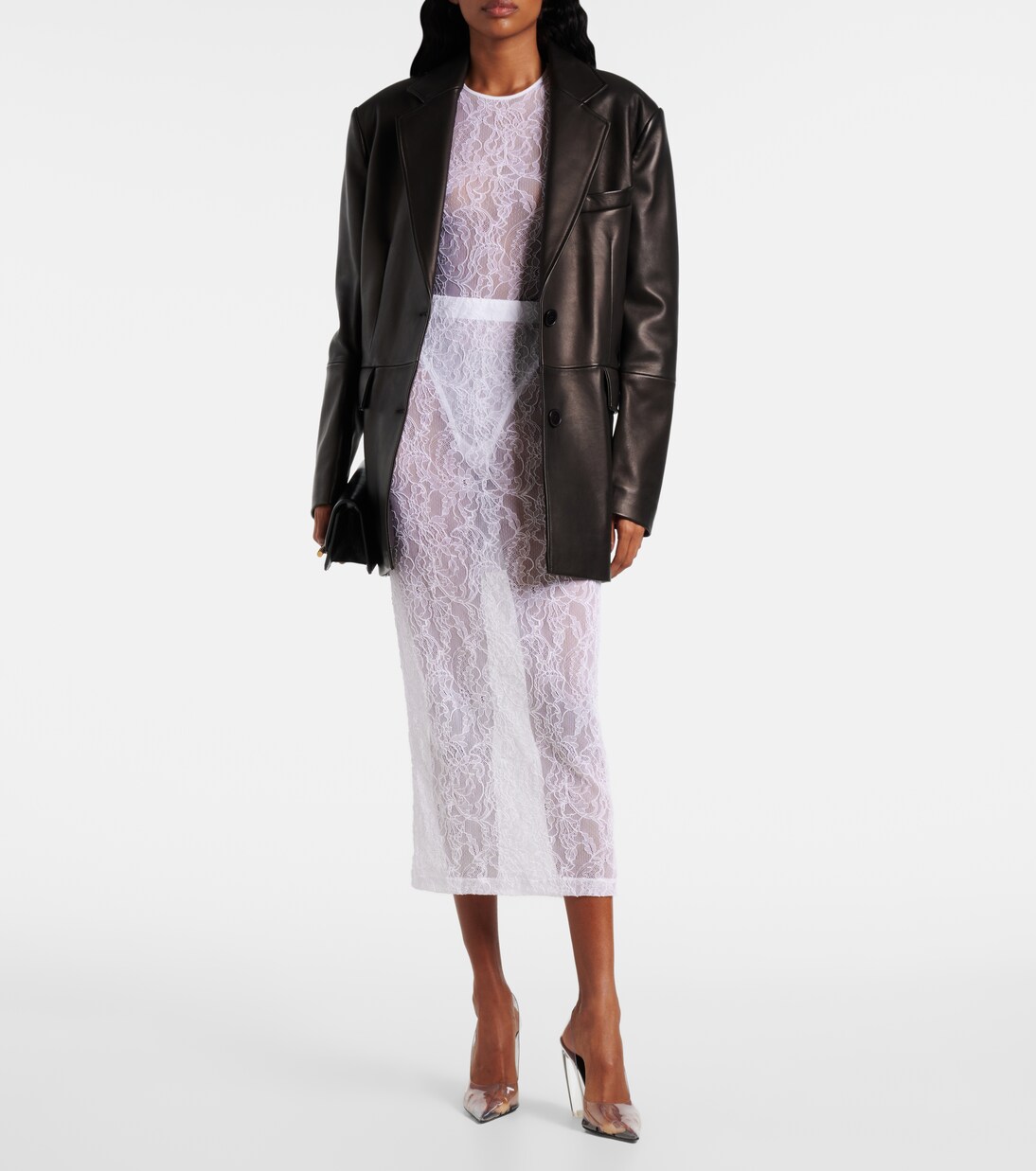 Midirock aus Spitze | Wardrobe.NYC