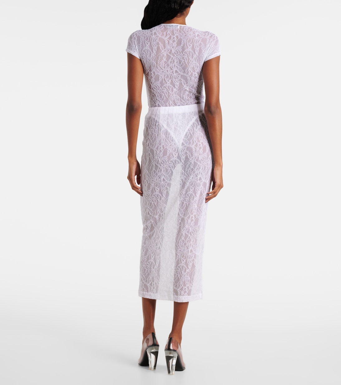 Midirock aus Spitze | Wardrobe.NYC