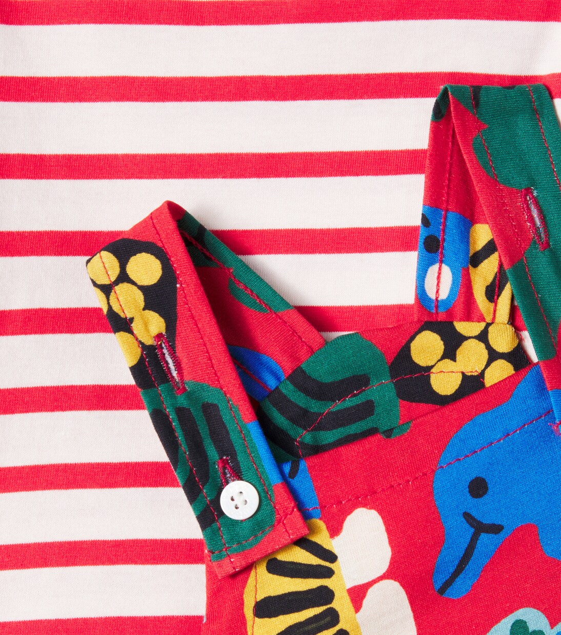 Baby cotton T-shirt and overalls set | Fábula