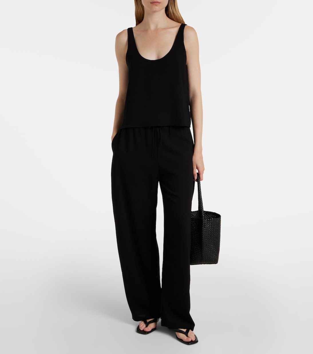 Pantalon droit Ari en crêpe | Leset