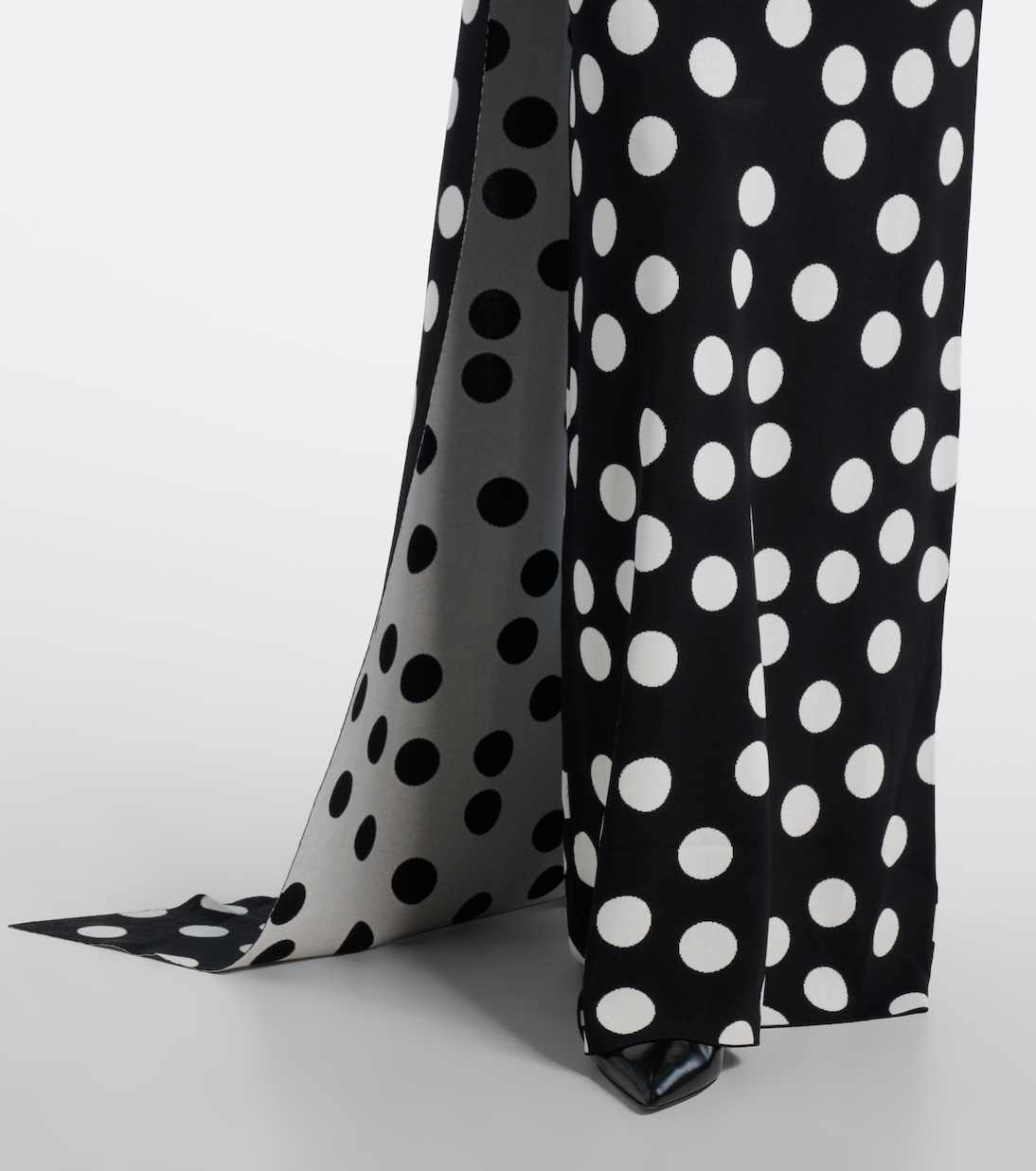 Polka-dot scarf-detail gown | David Koma