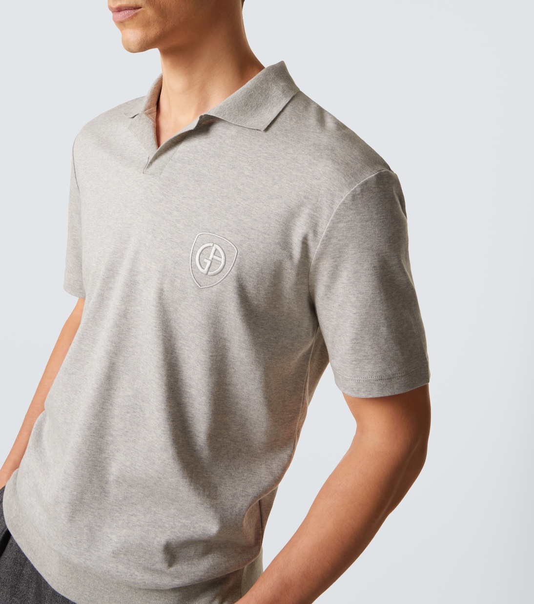 Cotton jersey polo shirt | Giorgio Armani