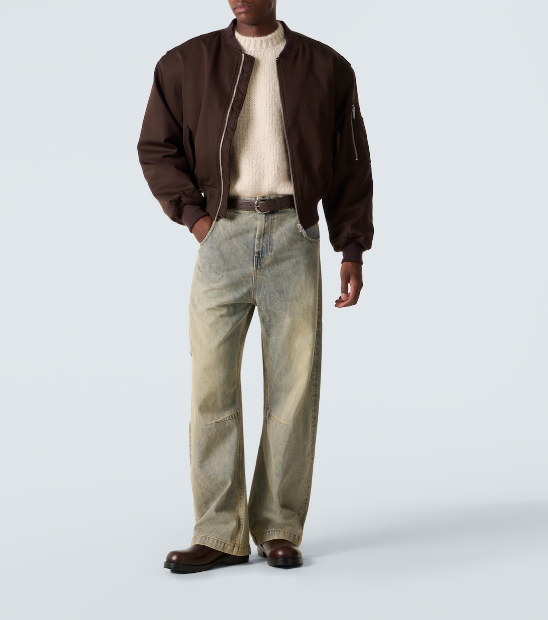 Faded straight jeans | Entire Studios