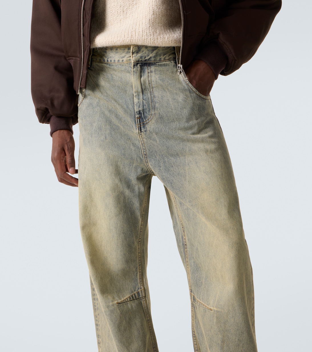 Faded straight jeans | Entire Studios