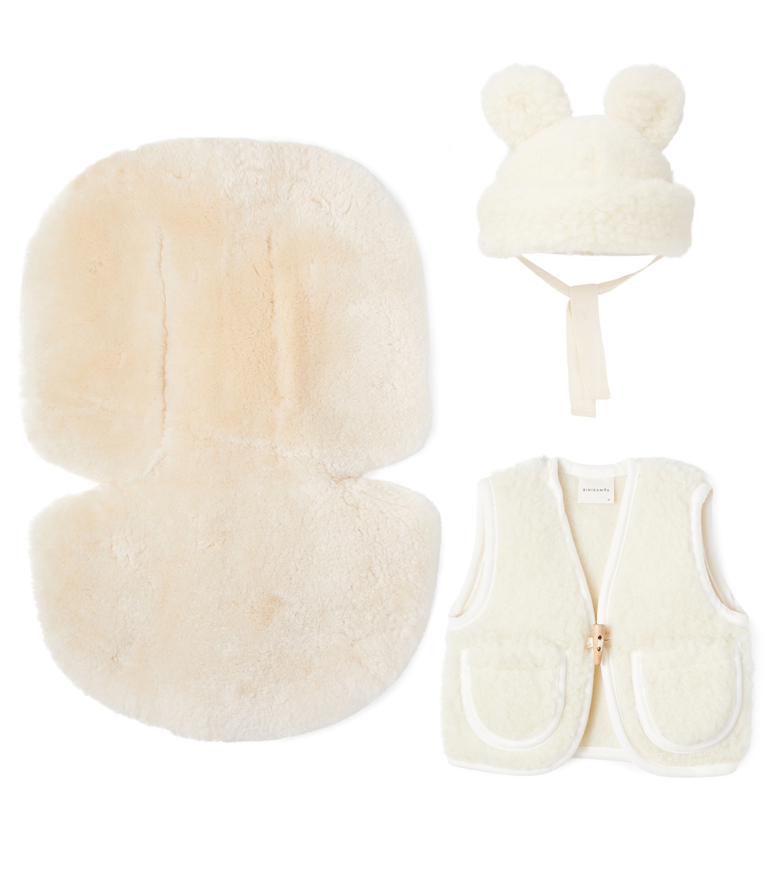 Baby Set aus Weste, Mütze und Einlage für den Kinderwagen | Binibamba