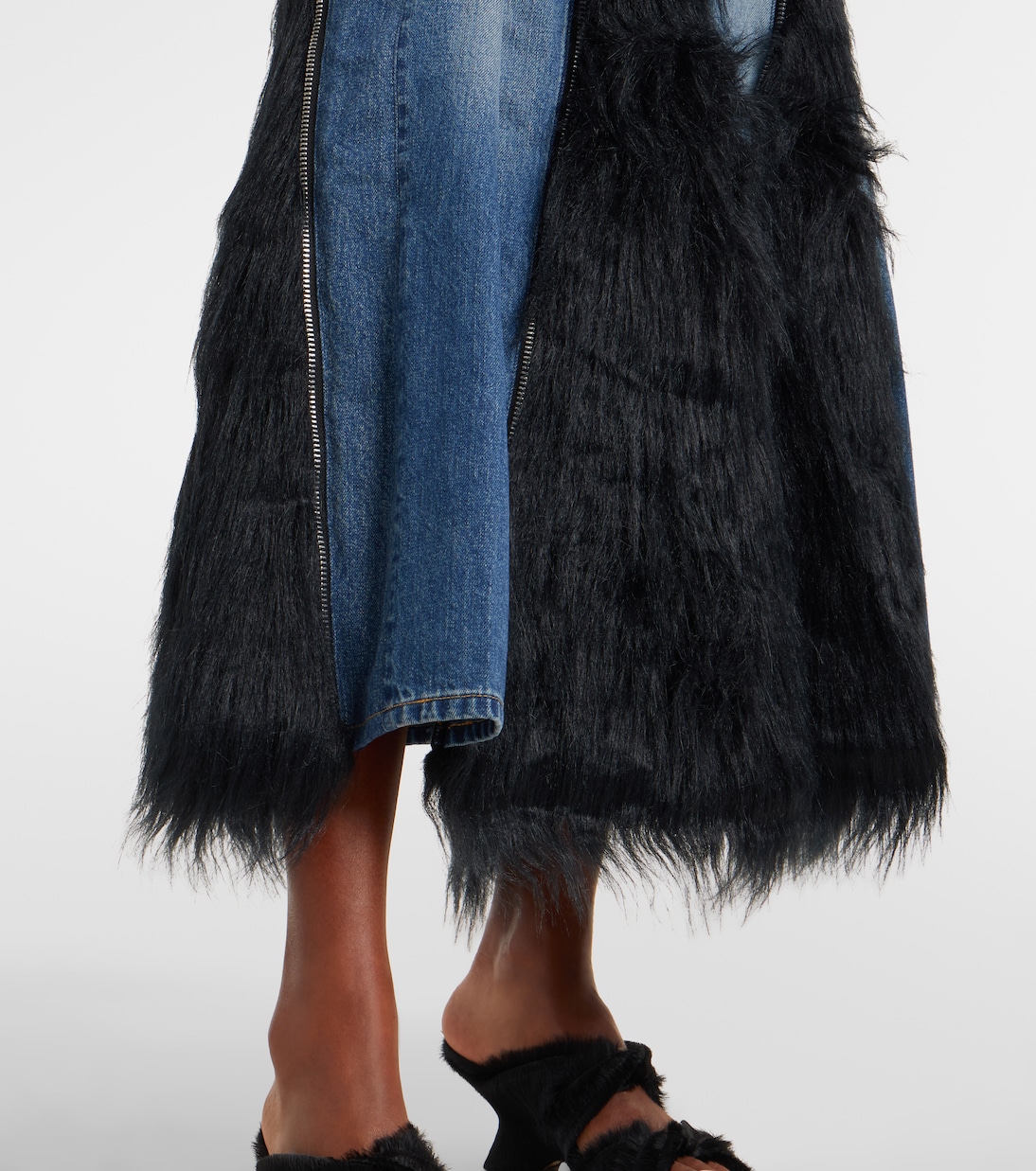 Jupe longue à taille basse en jean | Junya Watanabe