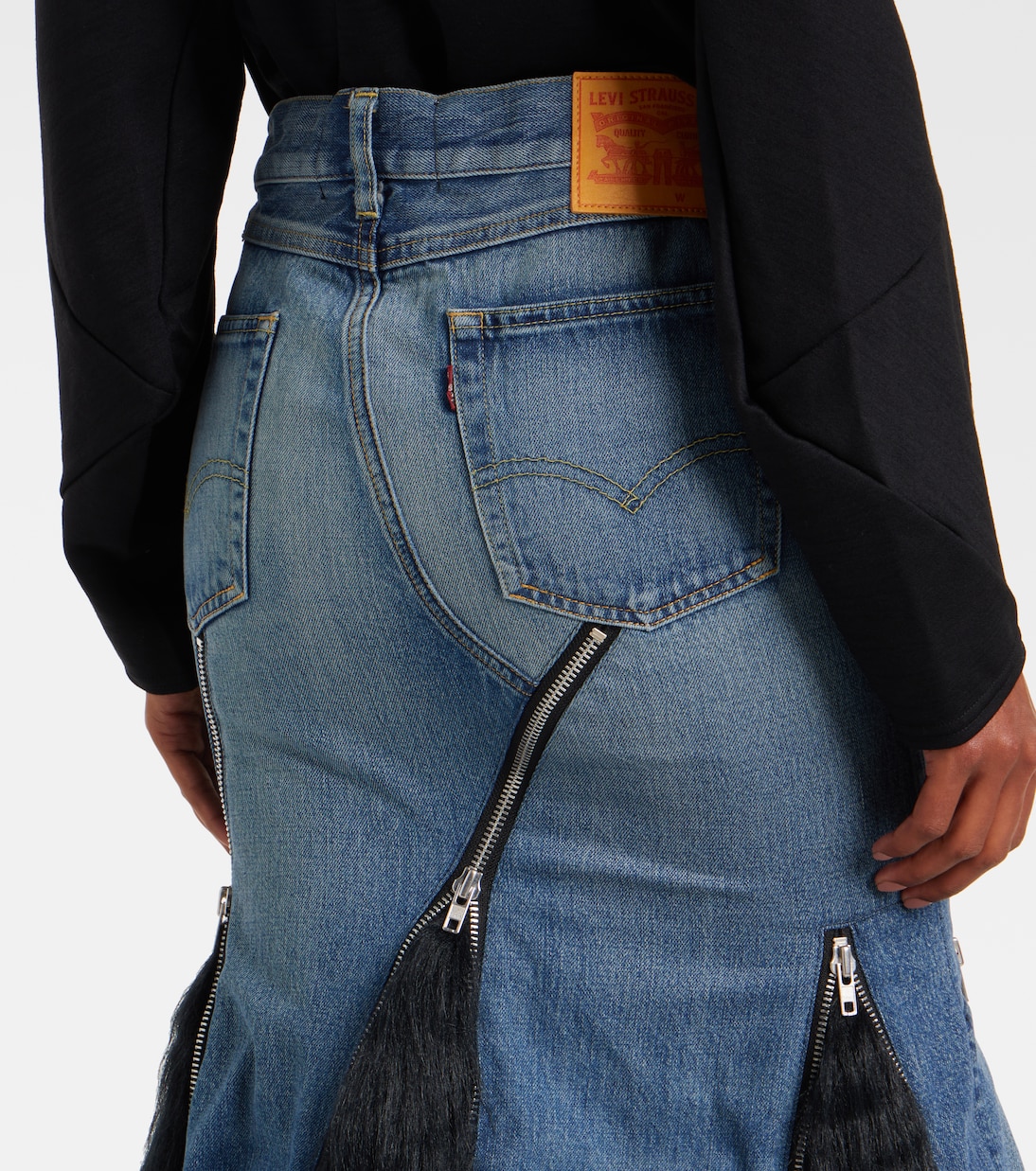 Jupe longue à taille basse en jean | Junya Watanabe